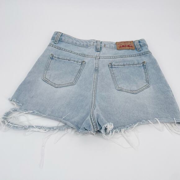 POCLAIN Women's Levi's Reworked Distressed Denim Shorts Size 30 Korea Cut Off - Picture 5 of 8